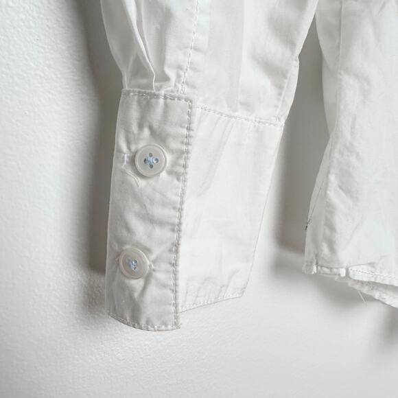 Anthropologie Maeve‎ Corset Seamed Button Down | White | SZ XSP - Picture 11 of 14